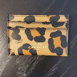 COACH Animal print credit card wallet in safiano.